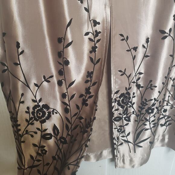 Paul Harris Design vintage long satin embroidered skirt Sz Large - Picture 7 of 12